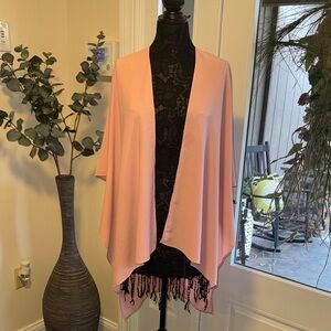 Two Open Front Kimono Style Coverups - One Pink and One Black